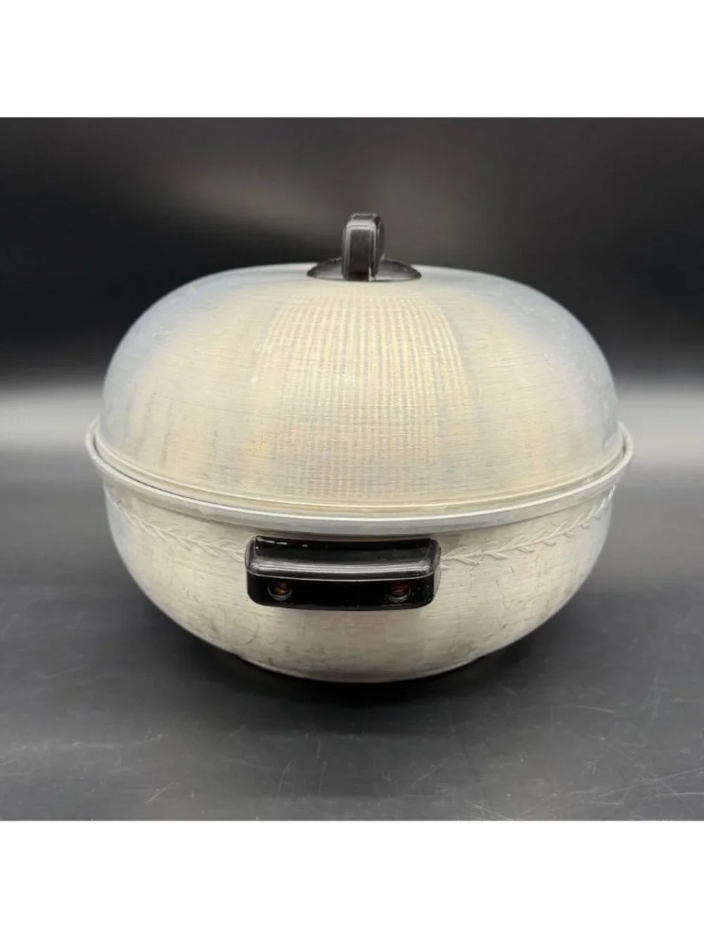 Vintage Bun Warmer West Bend USA Aluminum 1950s Serving Dish 3 Piece Retro